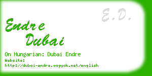 endre dubai business card
